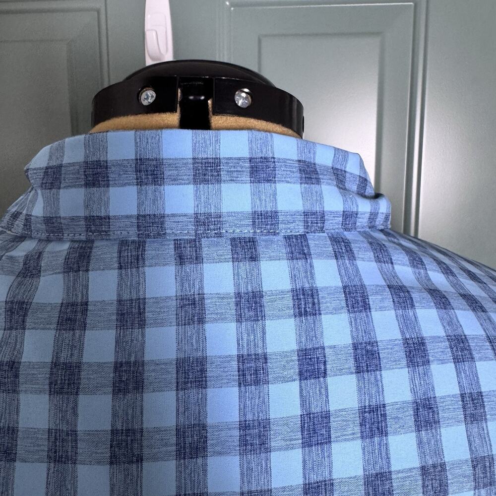 Habit Fishing Shirt Mens 3XL Blue Plaid Long Sleeve Vented Performance Outdoors - Picture 9 of 13